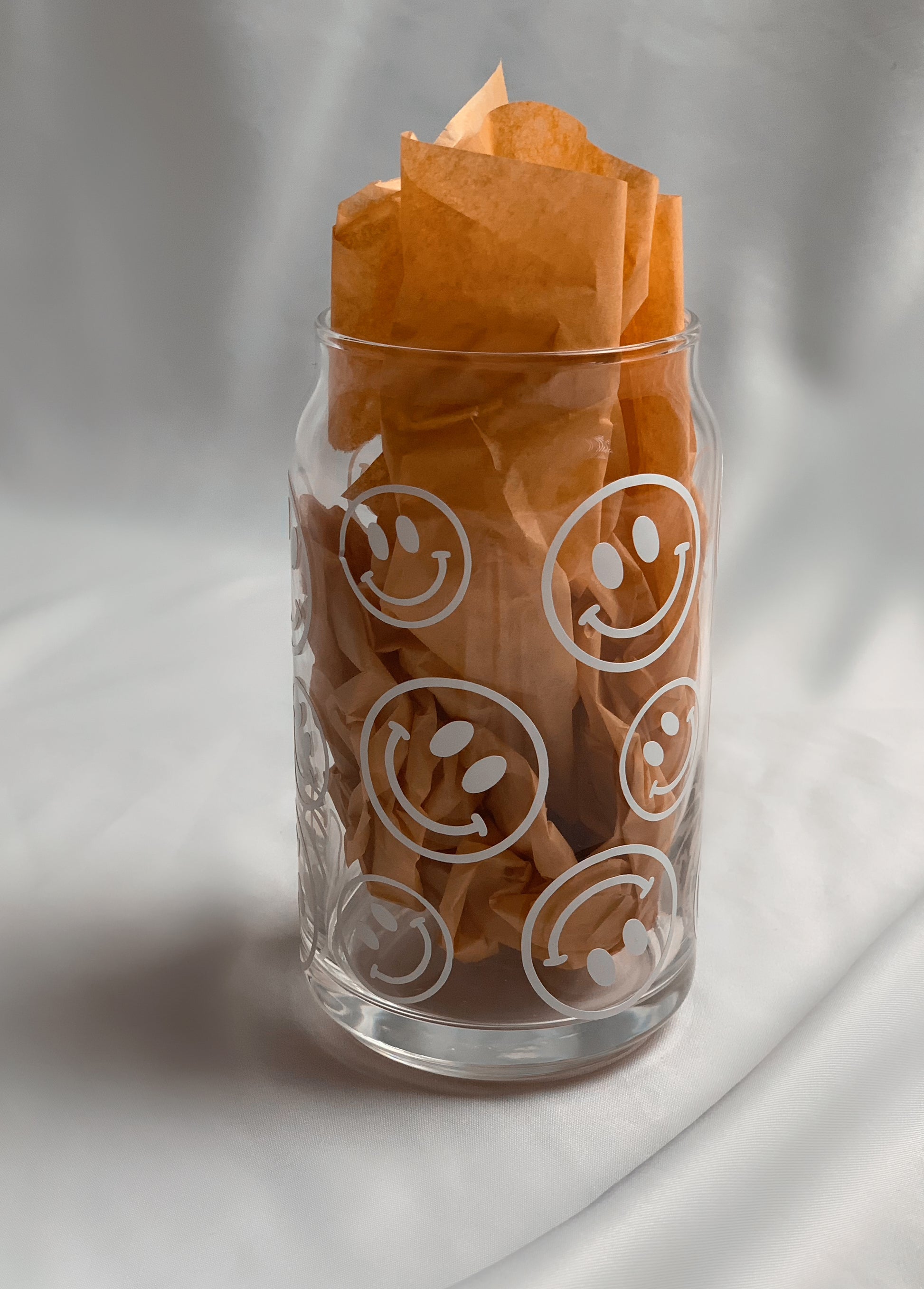 Smiley Face Glass Can Cup – Happy Little Star Shop